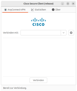 Startfenster Cisco Secure Client