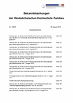 PDF: Bekanntmachungen der WHZ. Nr. 6 / 2019.