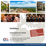 PDF: Flyer. Invitation. International Week 2017.
