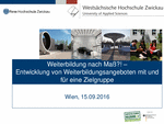 Weiterbildung nach Maß?! - Entwicklung von Weiterbildungsangeboten mit und für eine Zielgruppe