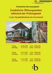 Zusätzliche Öffnungszeiten während der Prüfungszeit in der Hauptbibliothek am Kornmarkt