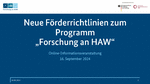 Informationen zum Förderprogramm Forschung an HAW
