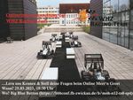 Foto: Mehrere Rennwagen des WHZ Racing Teams stehen auf einer Pflasterstraße. Auf dem Bild steht links oben der Text "Onlineveranstaltung des WHZ Racing Team" und links unten "...Lern uns kennen & Stell deine Fragen beim Online Meet'n Greet Wann? 25. März 2021, 18:30 Uhr Wo? Big Blue Button (https://bbbconf.fh-zwickau.de/b/moh-n12-ts0-sp4)"