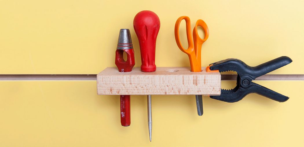 Foto: Master-Abschlussarbeit "Die Maker der Zukunft – Mobile Gestaltungsräume für Kinder" von Andreas Mikutta, 2019, Ablage für Werkzeug
