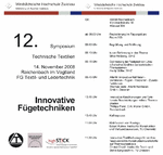 12. Symposium Technische Textilien - Innovative Fügetechniken