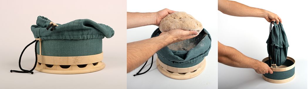 Foto: Projekt "Brotbacken", Fachrichtung Holzgestaltung, Gärkorb von Jan Erik Schützhold