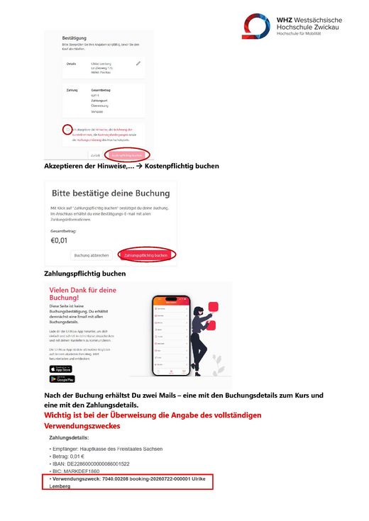 Schritte zur Kursbuchung 3