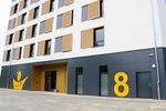 Außenansicht auf das neu gebaute Studentenwohnheim