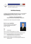 PDF: Einladung Antrittsvorlesung. Prof. Röhner.
