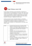 PDF: Information zum Workshop. Design Thinking in action.