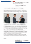 Promotionsstipendium der Dr.-Ing. Siegfried Werth-Stiftung an einen Absolventen der WHZ