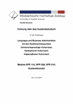 PDF: Bachelor Ordnung über das Auslandsstudium, 2012.
