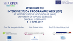 Foto: Startbild Präsentation. Welcome To Intensive Study Programme Week.