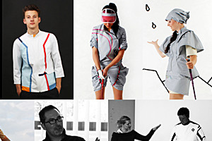 Fotocollage: 6 Bilder. Ausstellung, Präsentation