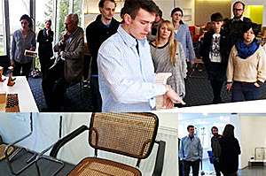 Fotocollage: Eine Exkursion zum Praxispartner THONET war das Vorhaben zum dies academicus der Holzgestalter. 