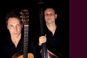 Infobanner: Konzert in Markneukirchen. Tom Götze und Stephan Bormann. "The 10-String-Orchestra" Kontrabass & Gitarre.