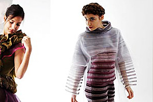 Fotocollage: Mode-Projekt zur Landesgartenschau Oelsnitz/Erzgebirge. Studienrichtung Modedesign präsentiert das Projekt Gartenkunst und Mode.