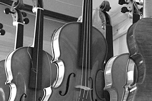 Infobanner: Tage der offenen Tür. Der Studiengang Musikinstrumentenbau bietet Vorträge, Workshops und Führungen durch das Haus in Markneukirchen an.