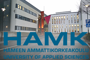 Foto: Gebäude der HAMK. Hämeen Ammattikorkeakoulu University of Applied Sciences in Finnland.