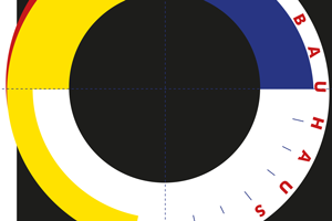 Plakat (Auszug): Einladung. Bauhaus 100, Angewandte Kunst Schneeberg meets Kosmos TU Chemnitz. Im Mittelpunkt der Mensch No.2.