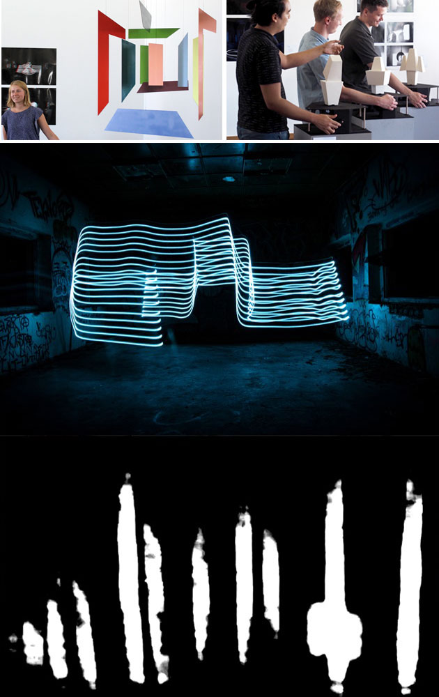 Fotocollage: Projekt. Im Mittelpunkt der Mensch No.2 - Bauhaus100. Präsentation am 4. Juli 2019, im Rahmen von KOSMOS CHEMNITZ.