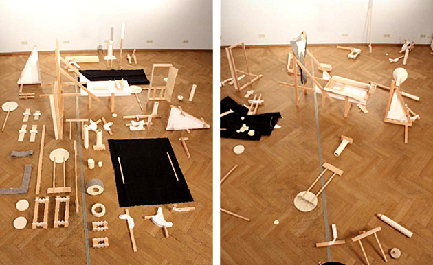 Fotoreihe: Verschieden geformte Holzobjekte zum krativen Spielen. Abschlussarbeit Holzgestaltung 2013