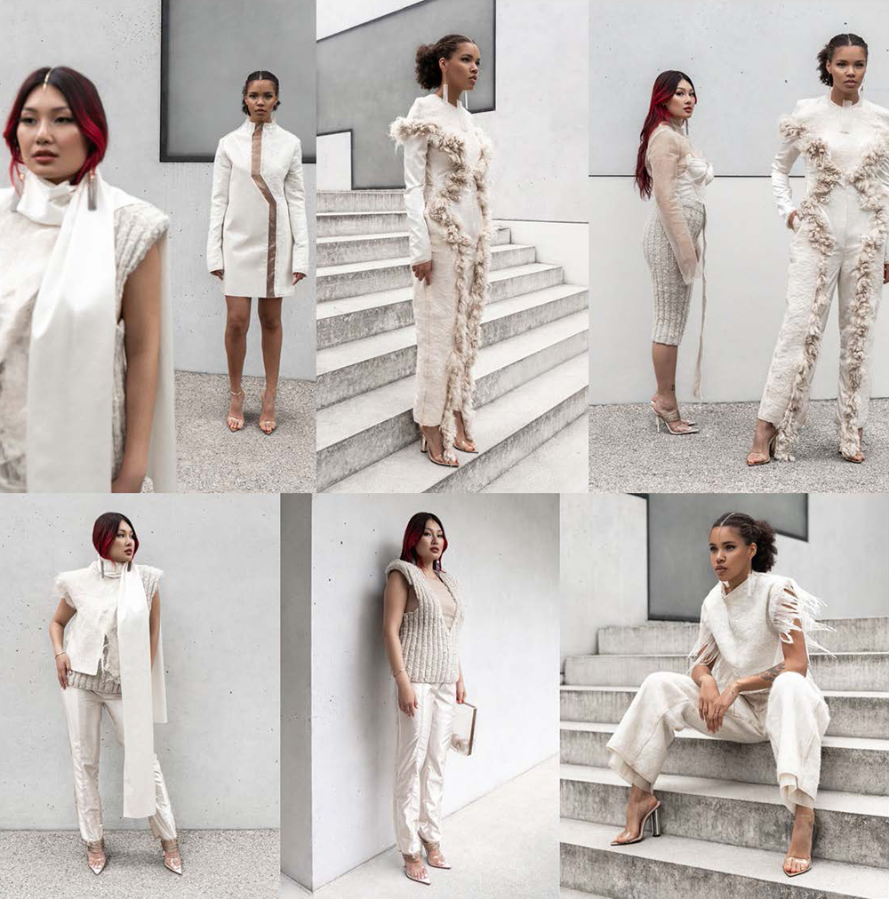 Foto: Master-Abschlussarbeit "White Gold" von Sophie Schramek, 2021, Studiengang Gestaltung, Fachrichtung Modedesign