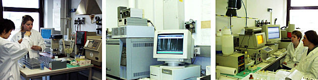 Fotoreihe: Drei Bilder zur Instrumentellen Analytik. Ausstattung der Labore.