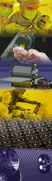 Fotocollage: Über die Nanotechnologie und Funktionale Oberflächen.