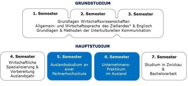 Foto: Überblick der Inhalte über das Grundstudium oder Hauptstudium.