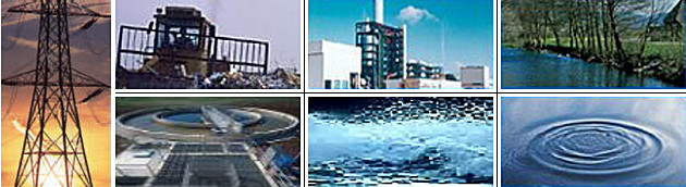 Banner: Fotocollage. "Management in Versorgungs-, Entsorgungs- und Recyclingunternehmen".