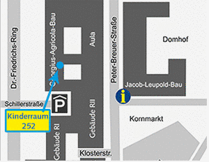 Lageplan: Spiel- und Lernraum am Campus Innenstadt