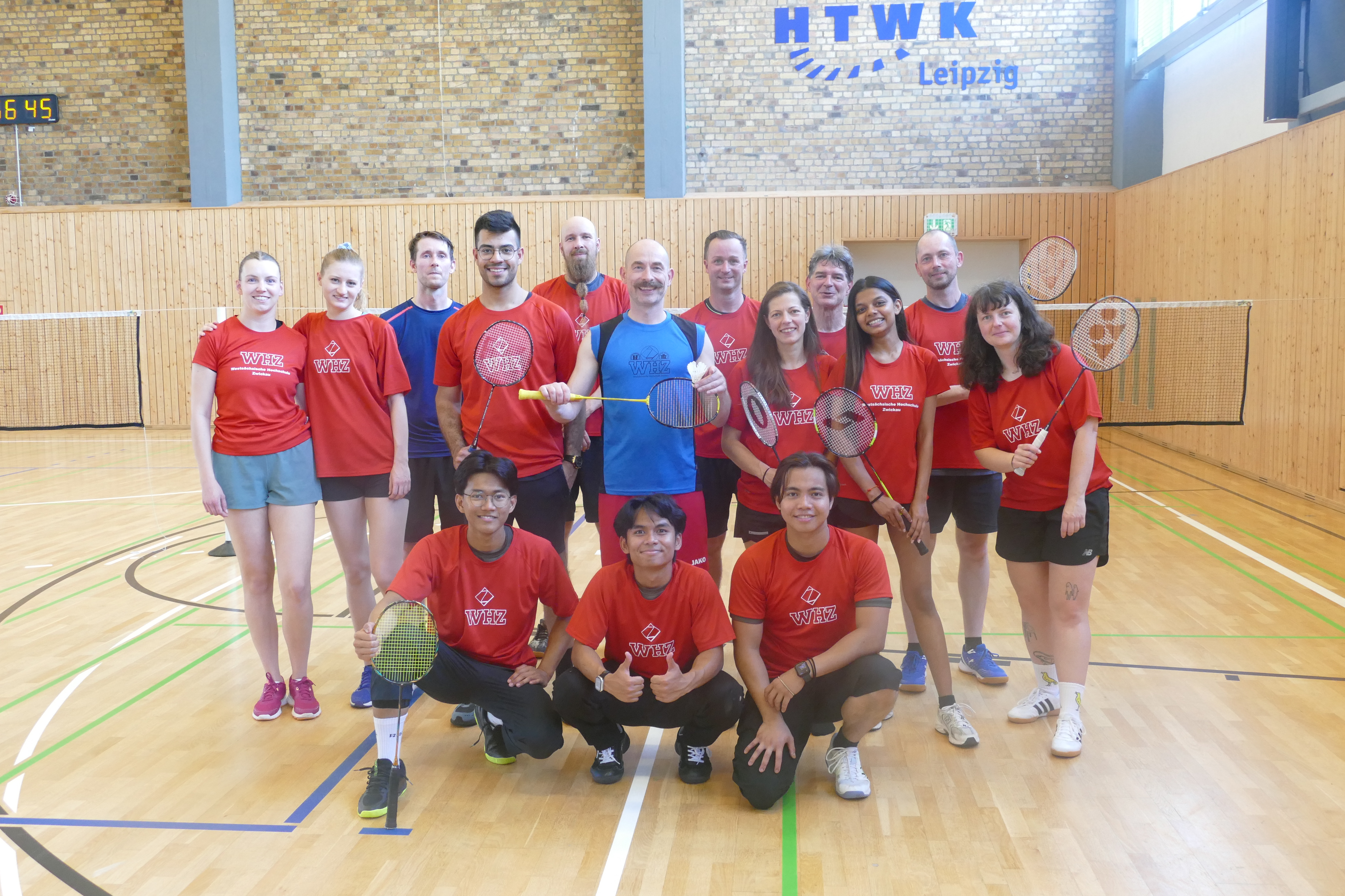 Mannschaftsbild der Badmintonspieler