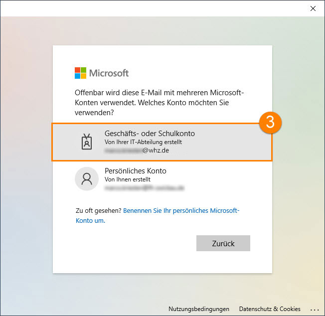 Bild Nr. 2: Anleitung zur Anmeldung Microsoft Teams.