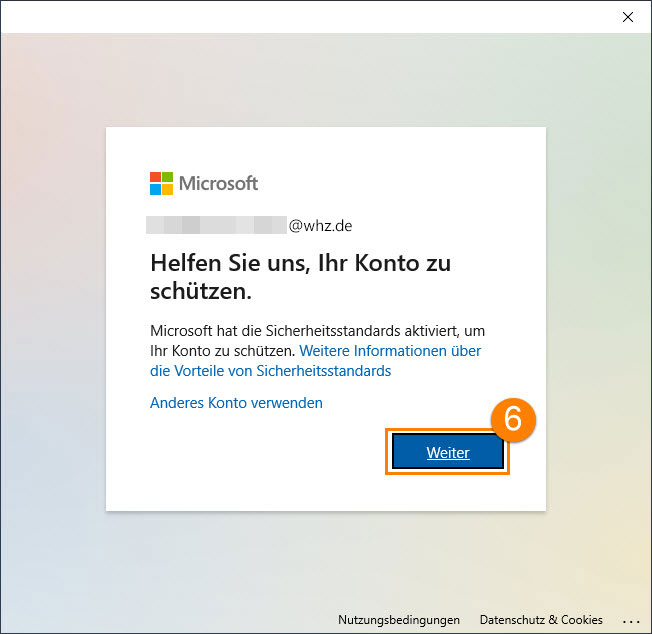 Bild Nr. 4: Anleitung zur Anmeldung Microsoft Teams.