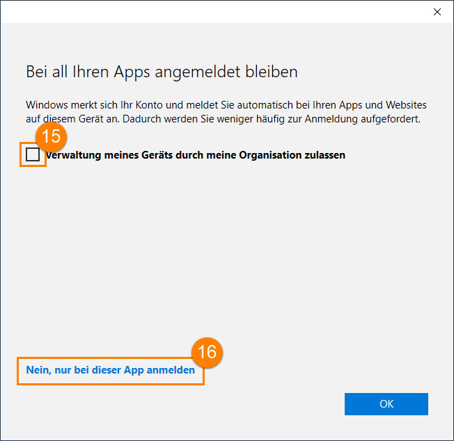 Bild Nr. 11: Anleitung zur Anmeldung Microsoft Teams.