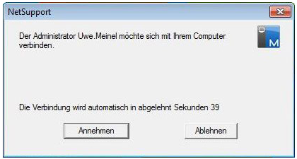 Screenshot 1 zu NetSupport Meldung.