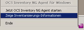 Screenshot: Hinweis 2 zu OCS-Inventory Funktionen.