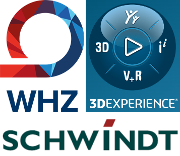 Abbildung: Logo WHZ, Fa. Schwindt und 3DExperience