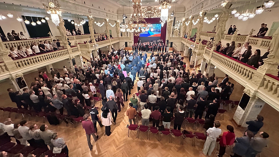 Feierlicher Einzug des Senats im Konzert- und Ballhaus Neue Welt in Zwickau