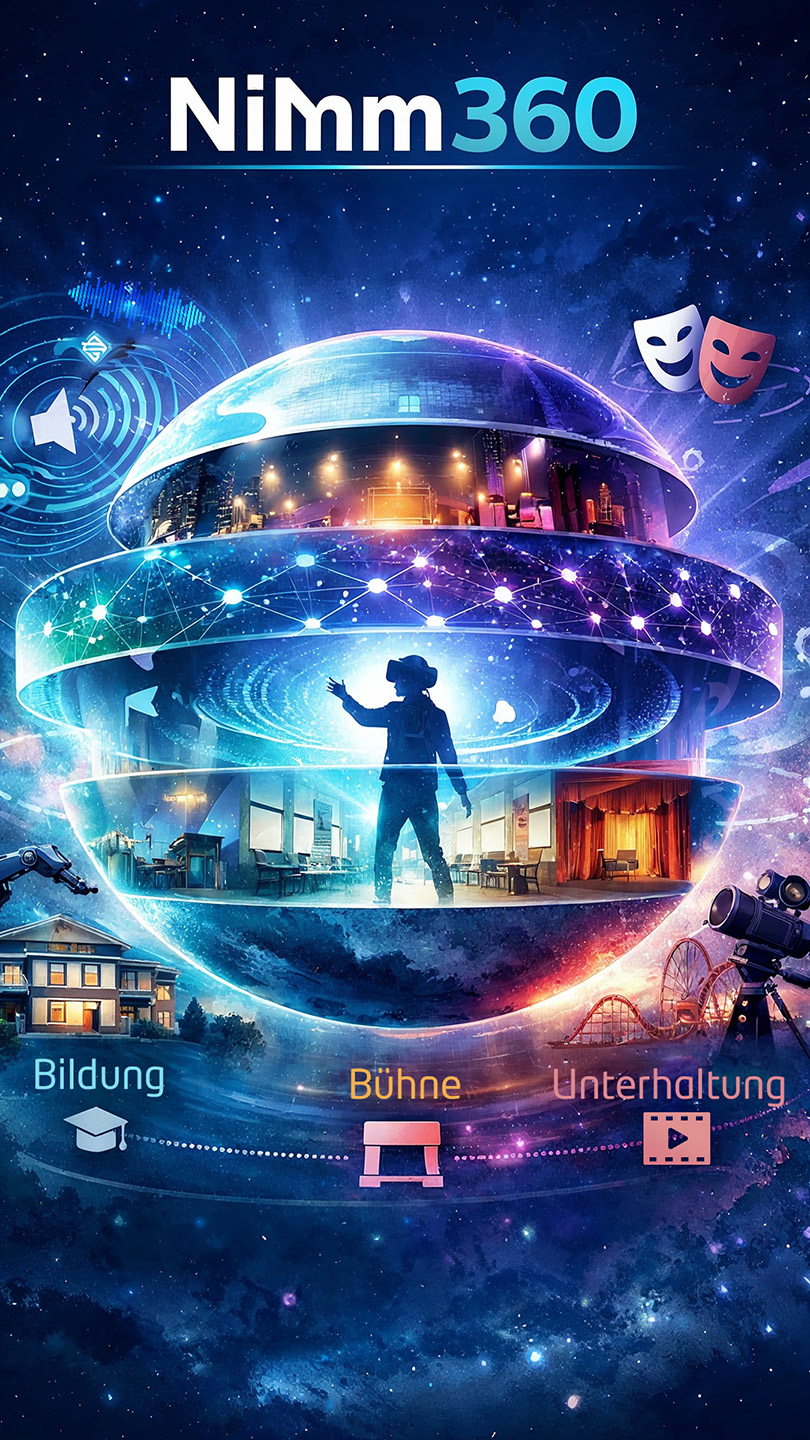 Eine durch künstliche Intelligenz erzeugte Collage, die die Anliegen des Projekts visualisiert. 