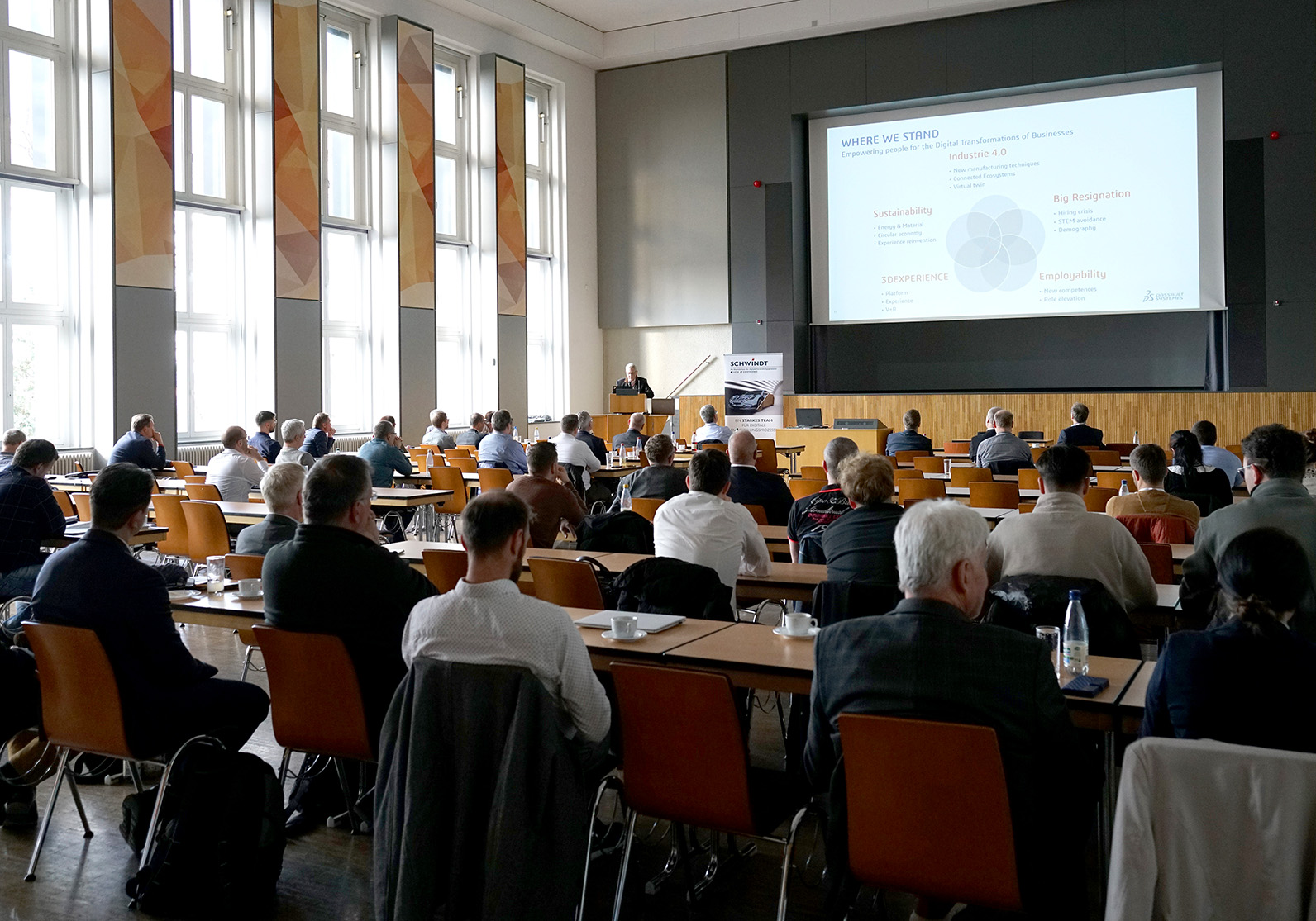 Blick in die Aula Scheffelstraße