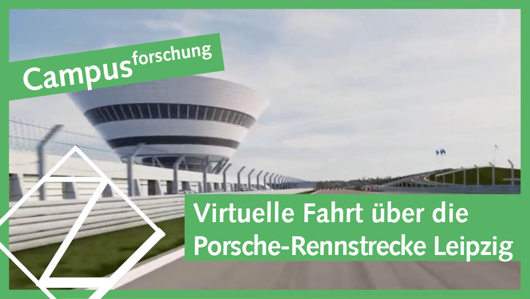 Fotomontage: Ausschnitt aus statischem Fahrsimulator, Rennstrecke Leipzig