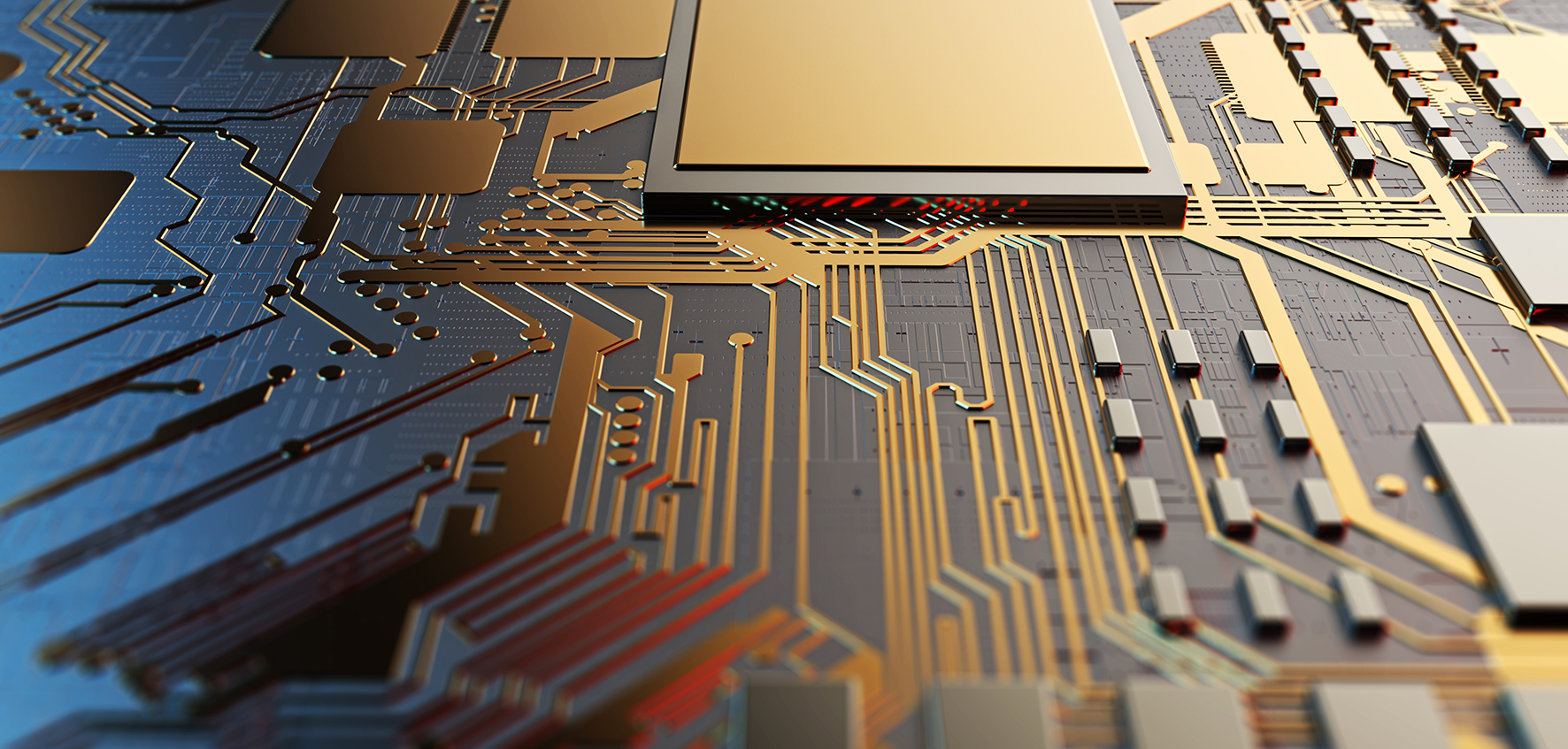 Nahaufnahme eines Mikrocontrollers